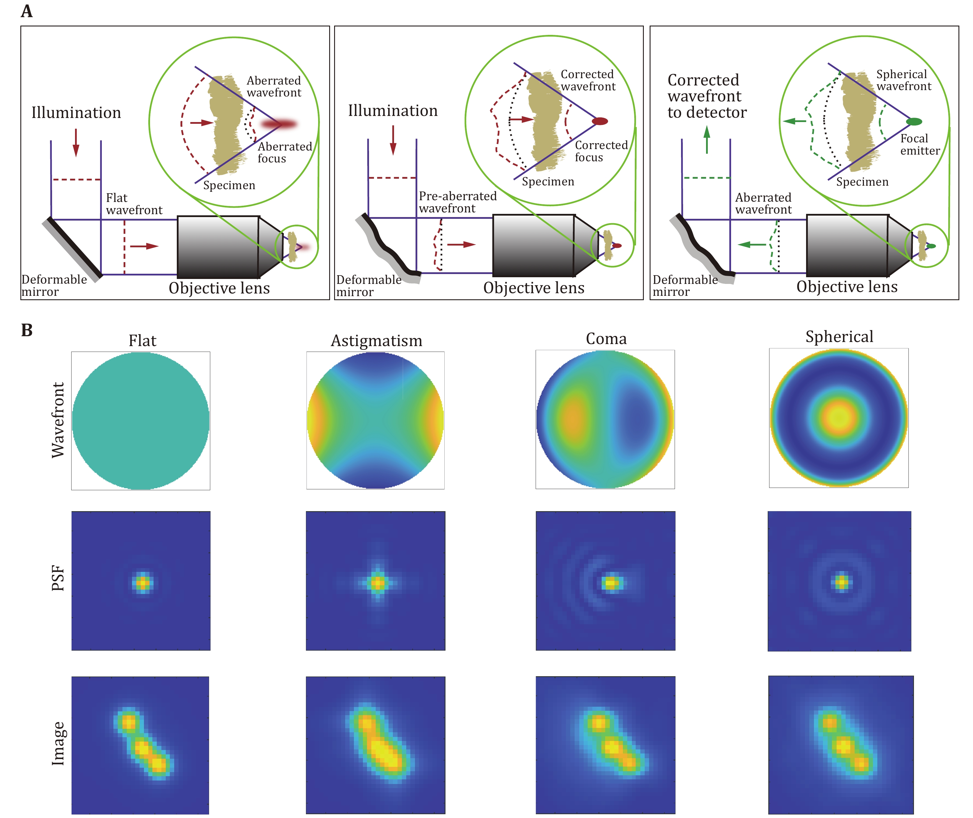 Adaptive optics in superresolution microscopy